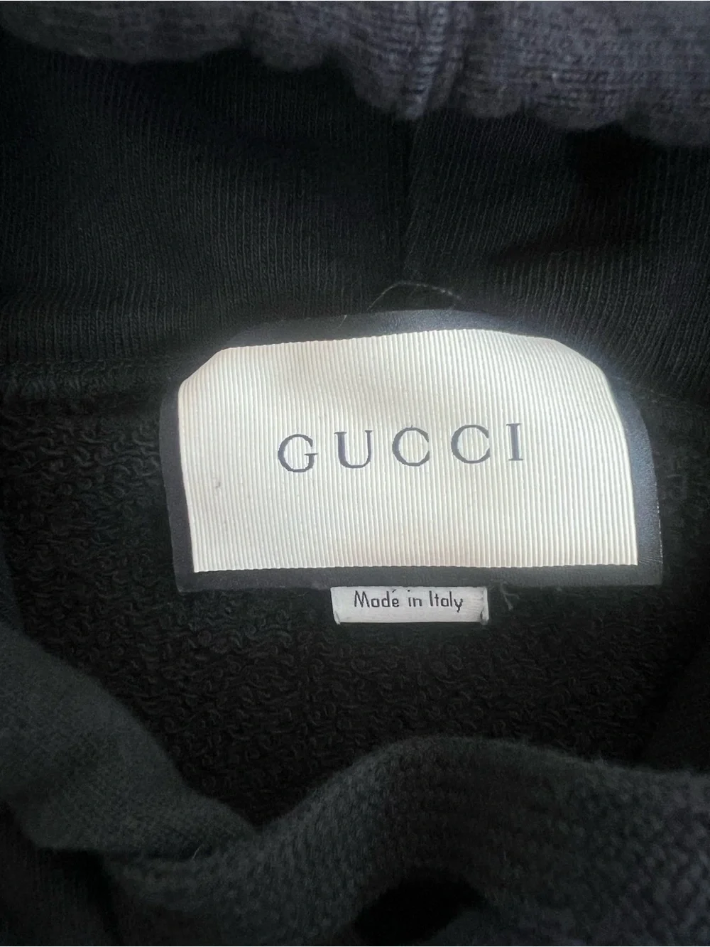 Gucci Black Hoodie with Turquoise Cat Graphic